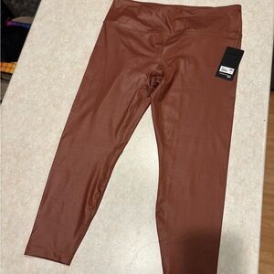 90 degrees brown faux leather leggings NWT size XXL